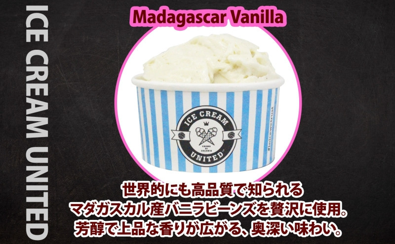 【 ICE CREAM UNITED 】マダガスカルバニラ 100ml × 4個 バニラ 濃厚 ジェラート 砂糖 アイス コク 濃厚 冷凍 冷凍庫 氷 イタリア デザート アイスクリームユナイテッド 大阪府 堺市
