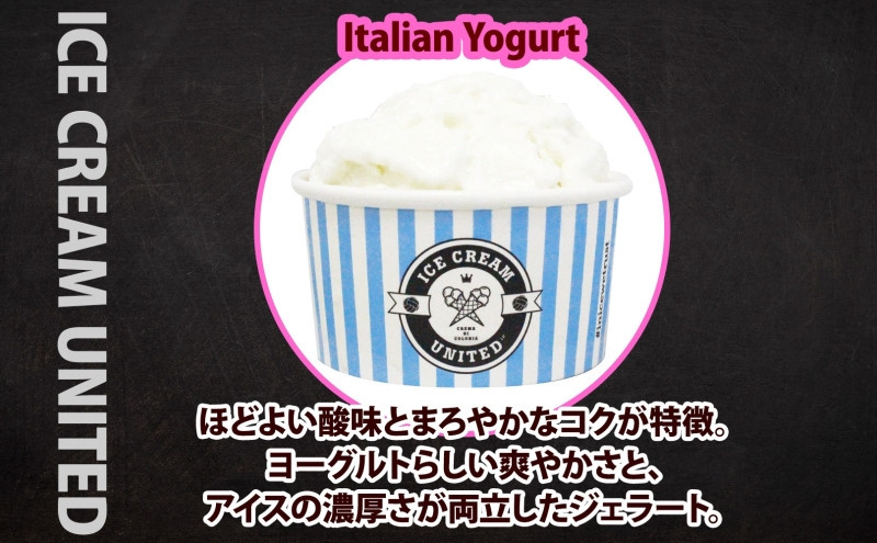 【 ICE CREAM UNITED 】イタリアンヨーグルト  100ml × 4個 ヨーグルト 濃厚 ジェラート 砂糖 アイス コク 濃厚 冷凍 冷凍庫 氷 イタリア デザート アイスクリームユナイテッド 大阪府 堺市
