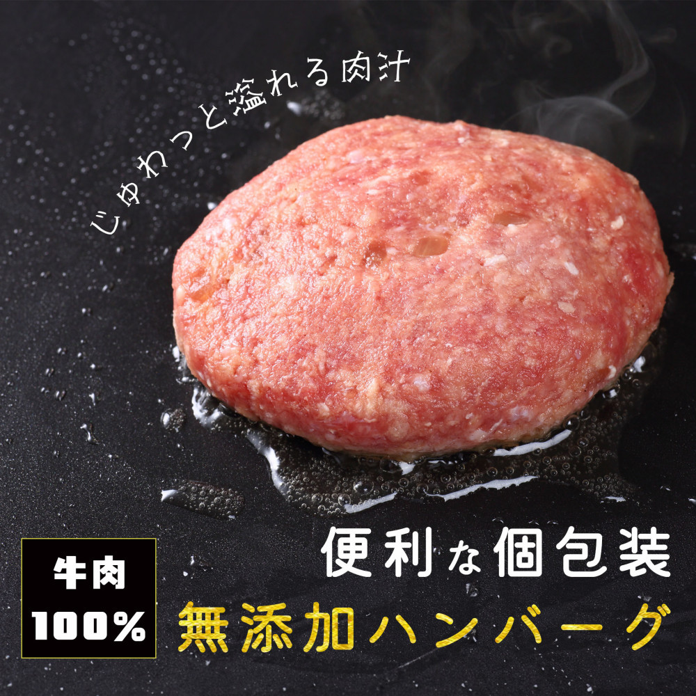 化学調味料保存料不使用無添加 牛肉100％ ハンバーグ 120g×20個セット