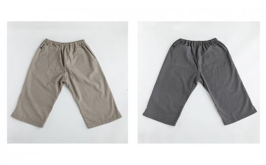 角野晒染　和晒ガーゼステテコ　無地 グレー Lサイズ