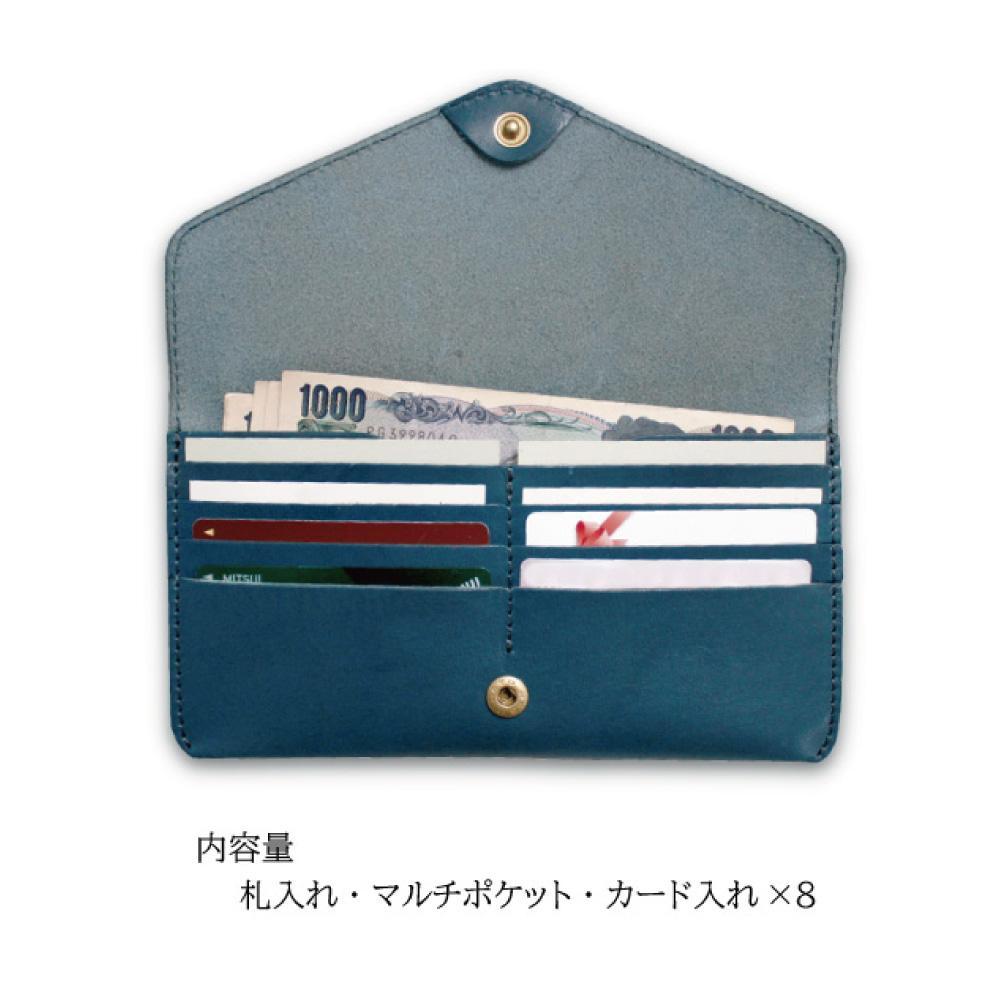 ロングフラップウォレット カーキ