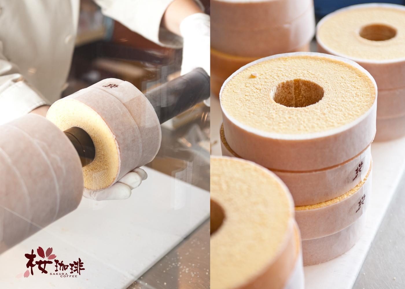 【桜珈琲】桜ばうむ 風呂敷包み 無地(カラーお任せ)