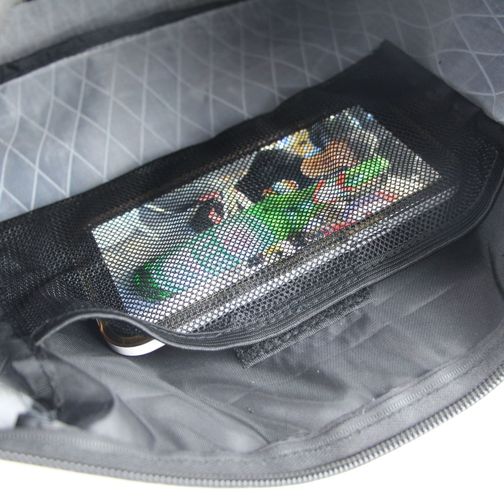 R250 サコッシュ3 ファスナー付き  アーガイルリップストップ  カラー:ブラック