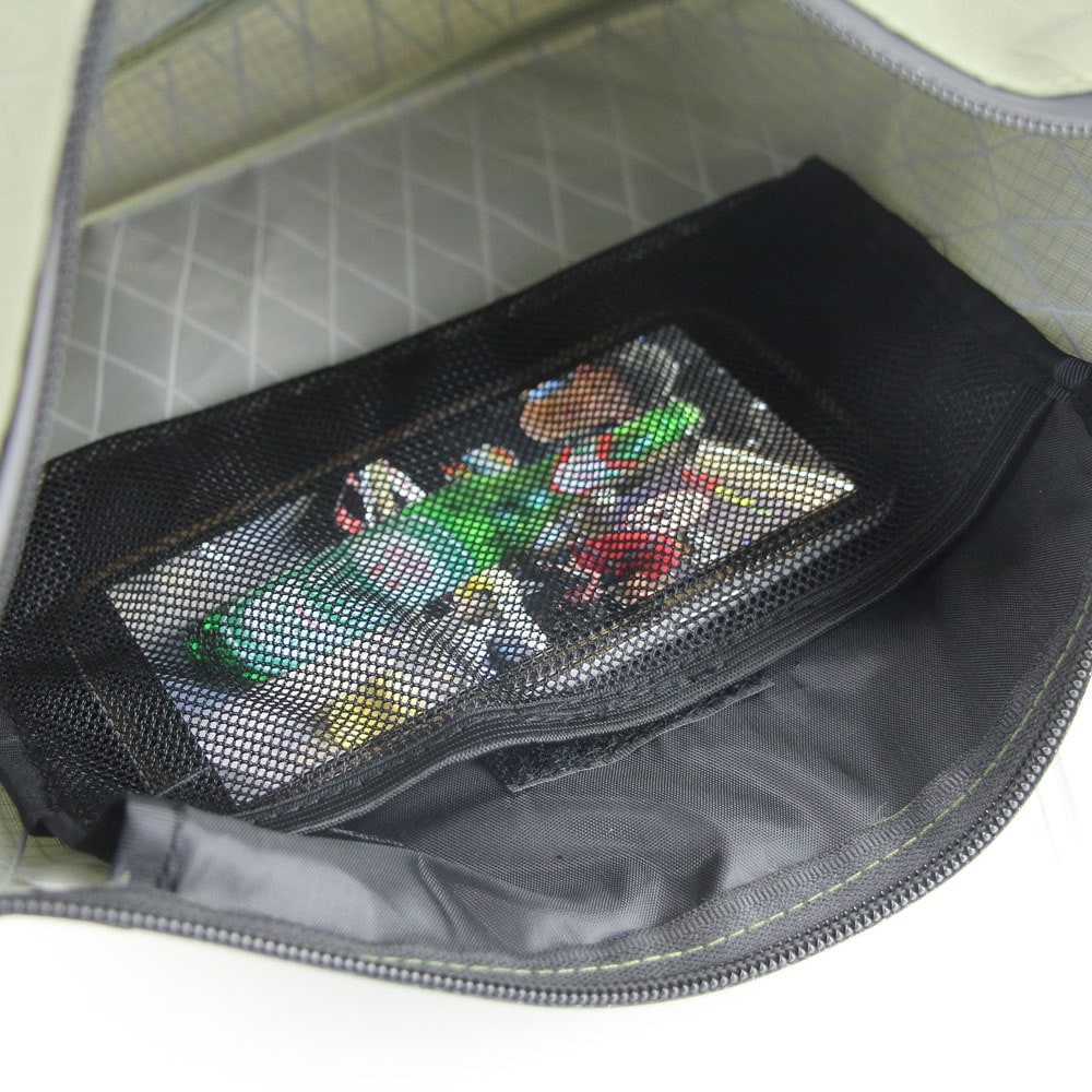 R250 サコッシュ3 ファスナー付き  アーガイルリップストップ  カラー:カーキ