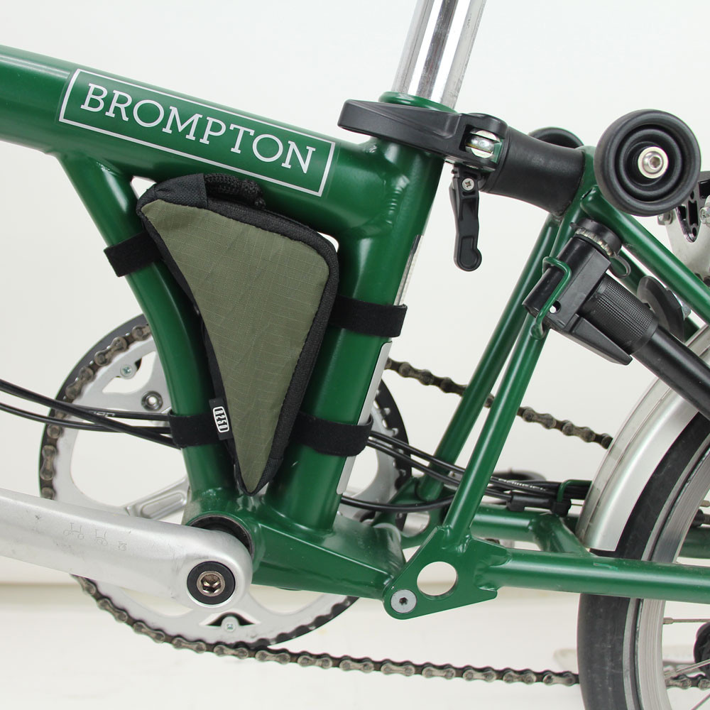 R250 ブロンプトン用 フレームインナーバッグ  カーキ アーガイルリップストップ
