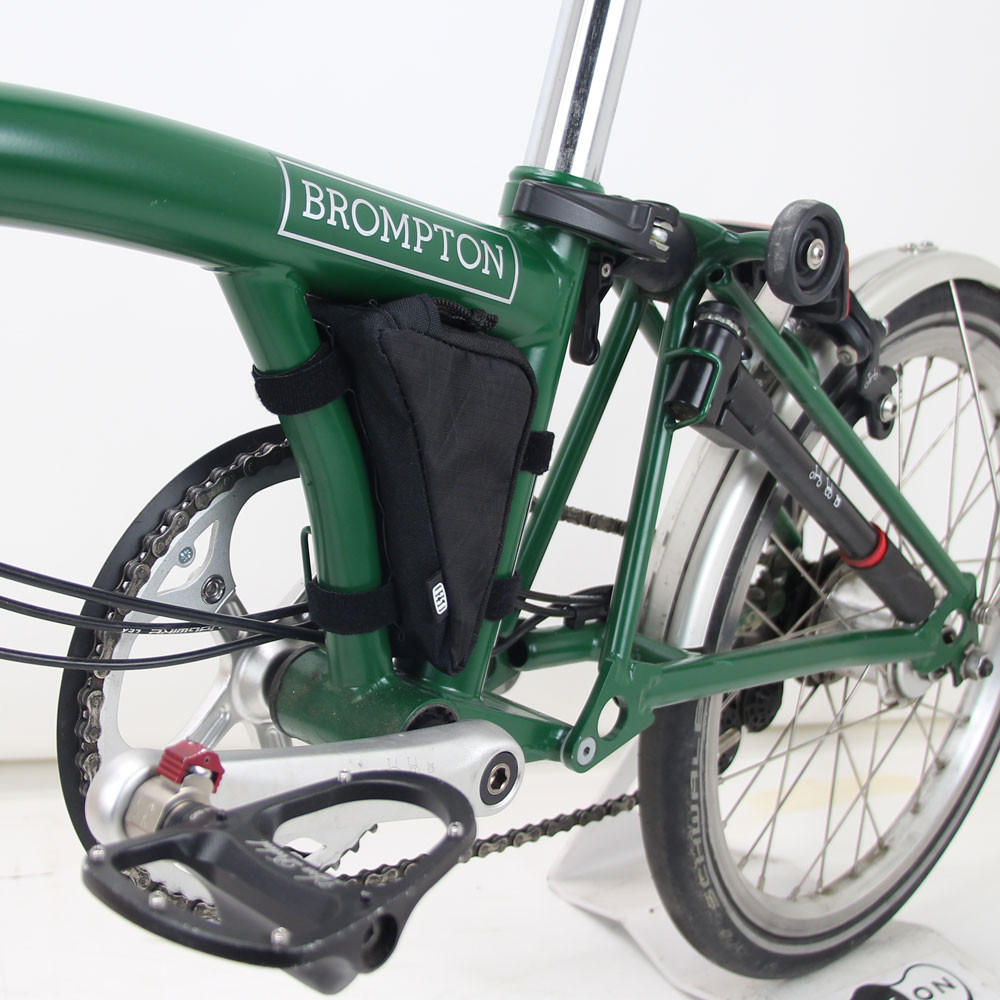 R250 ブロンプトン用 フレームインナーバッグ  ブラック アーガイルリップストップ