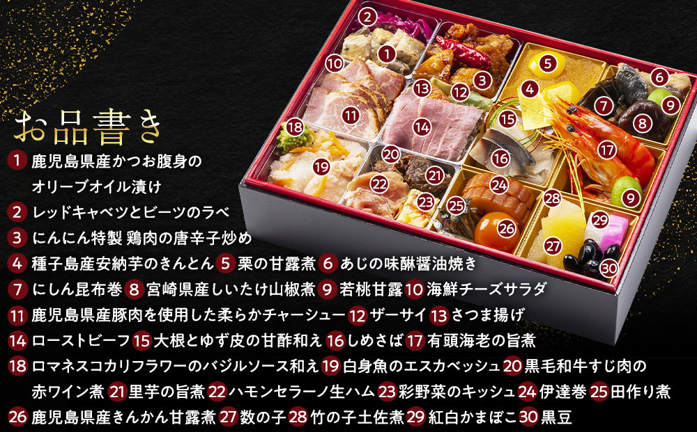 にんにん　オードブル＆おせち一段重(約2人前)