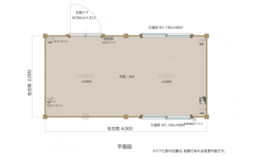 無垢の外観が素敵なレブユニット「ログBOX」4型