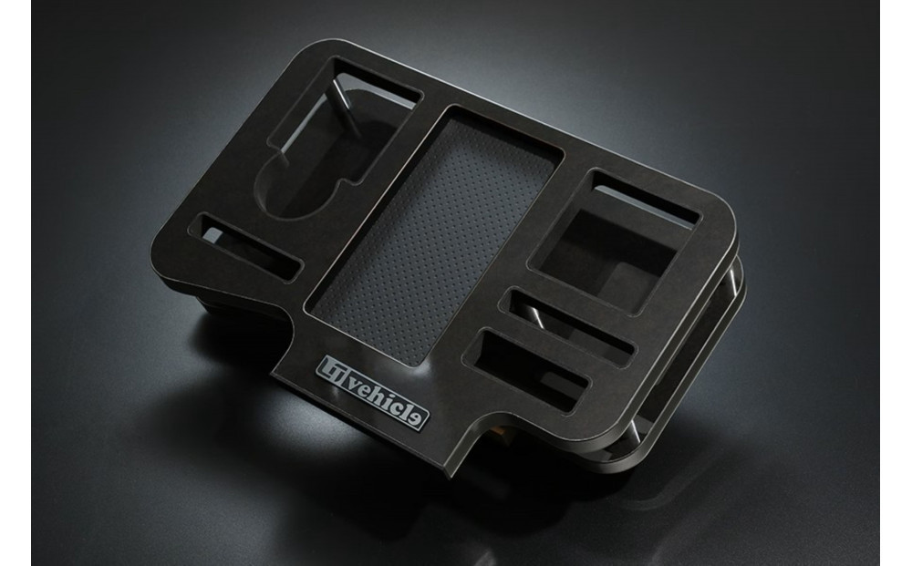 【トヨタ 200系ハイエース用】ドリンク&スマホホルダー　マホガニー