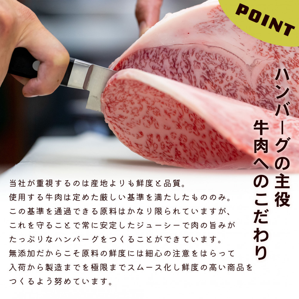 化学調味料保存料不使用無添加 牛肉100％ ハンバーグ 120g×20個セット