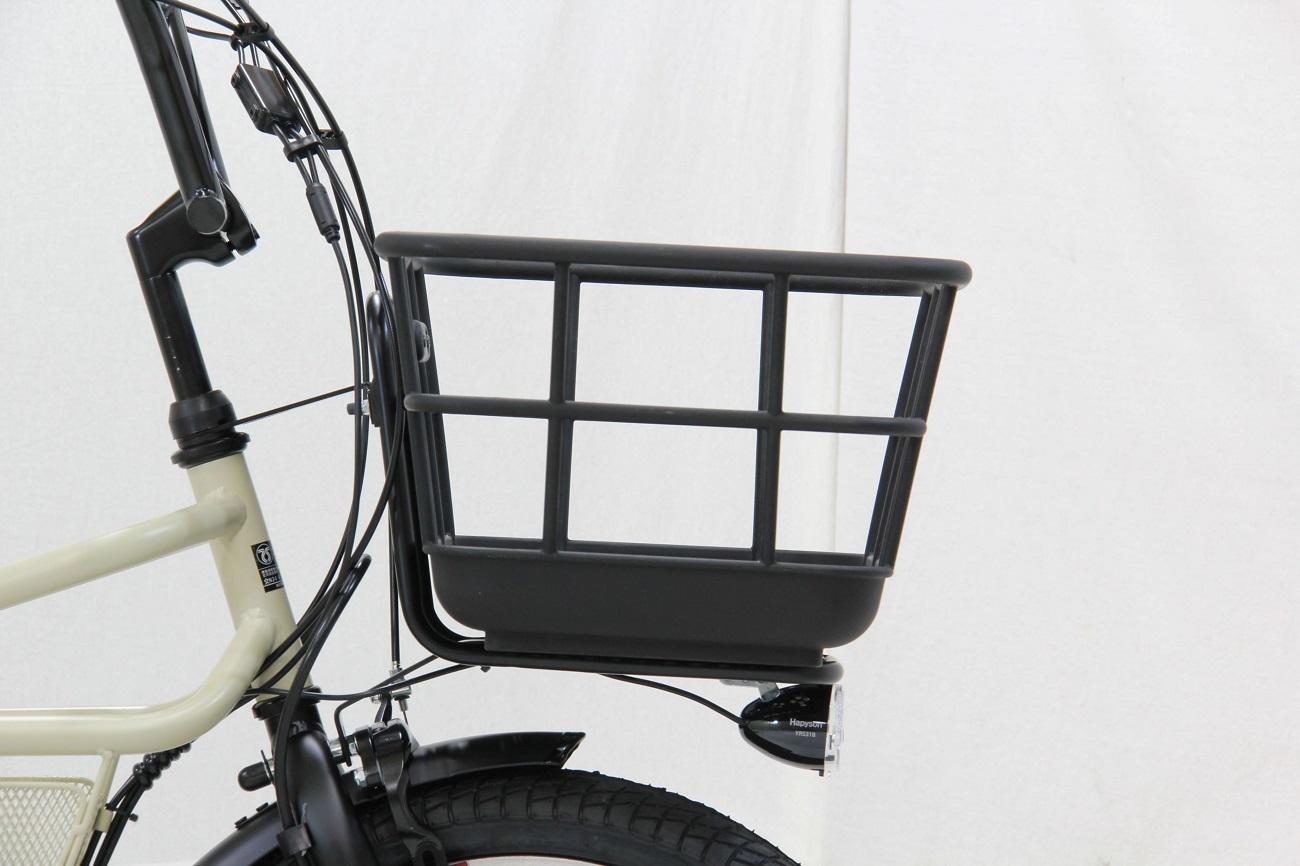 ヱビス自転車 ミニベロカーゴ電動アシスト自転車 GRC-515L-R 20インチ シマノ製外装7段変速【本体：マットベージュ×子乗せ：ブラック】