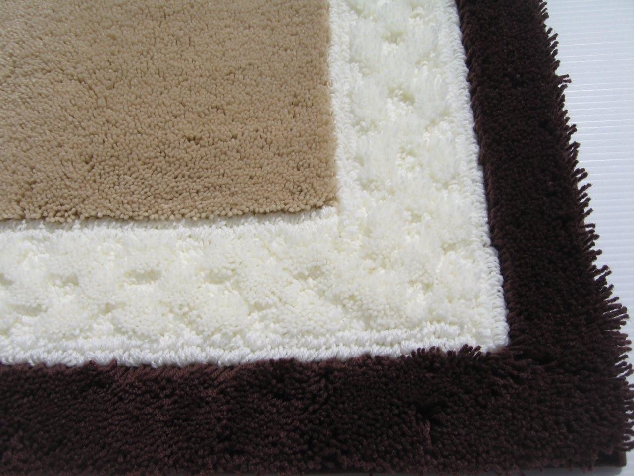 【ベージュ,ホワイト,ブラウン】ボルガバスマット大 約50cm×約70cm