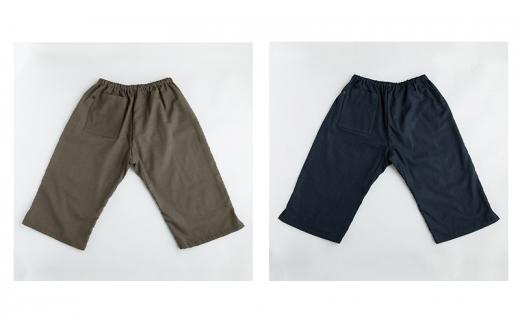 角野晒染　和晒ガーゼステテコ　無地 ネイビー Mサイズ