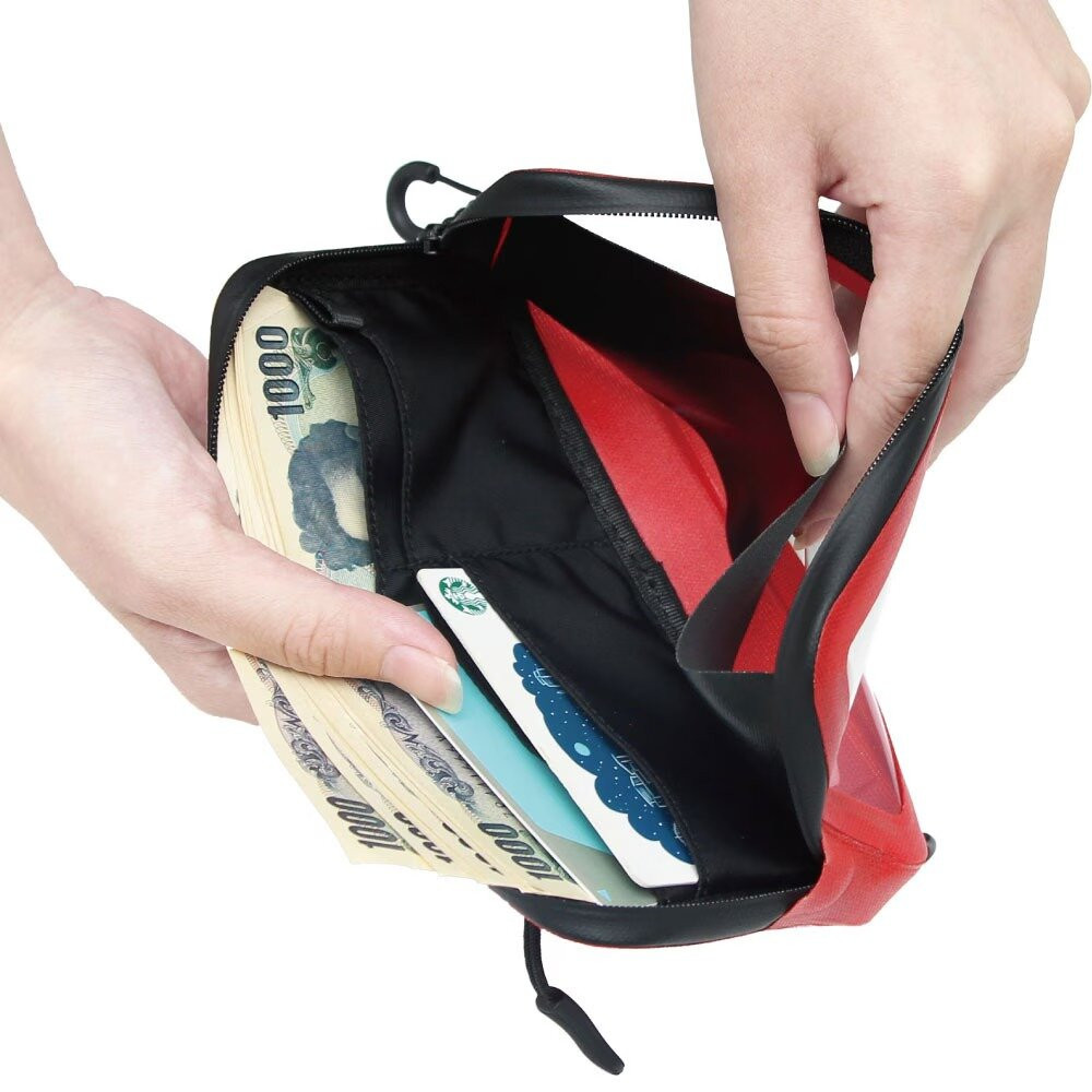 R250 防水スマートウォレットクリア SL  レッド