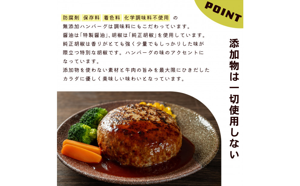 化学調味料保存料不使用無添加 牛肉100％ ハンバーグ 120g×10個セット