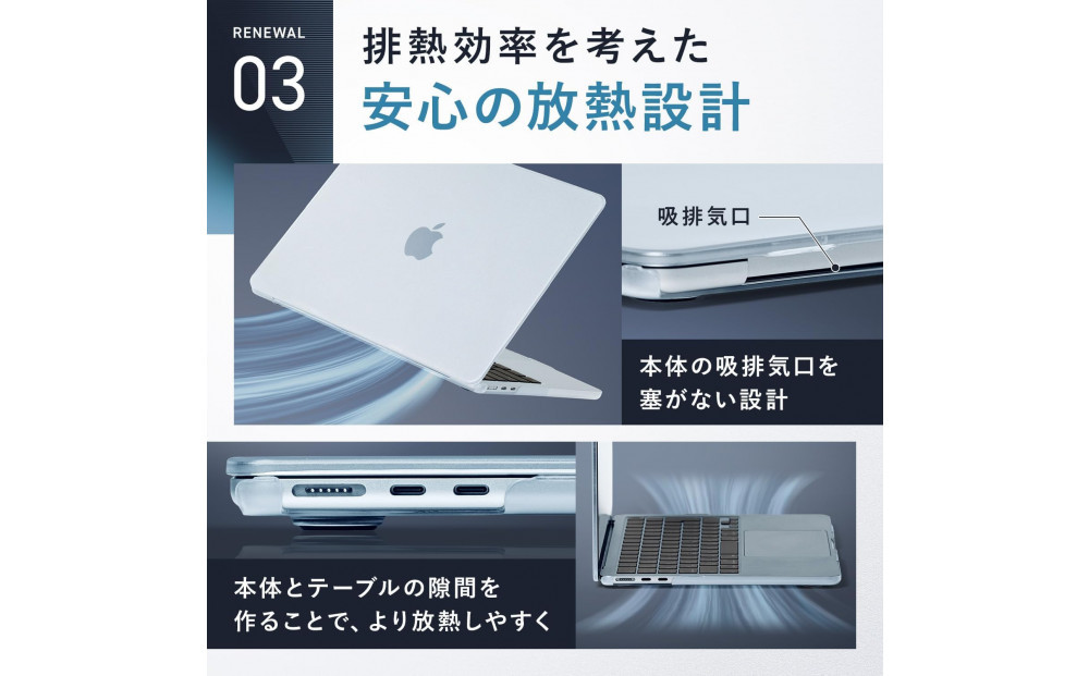 【堺市企画】Macbook カバー Air15inch スカイブルー HOGOTECH