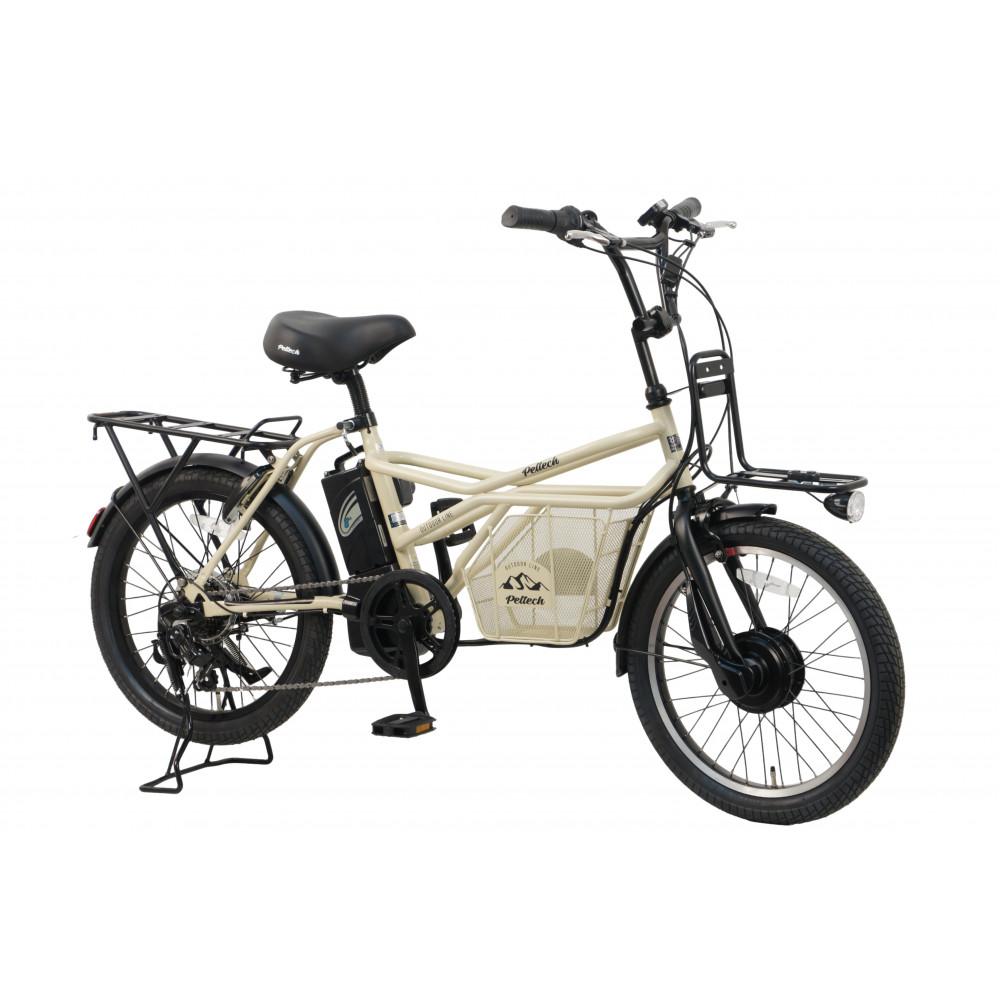 【100％完成納品】ノーパンクGRC-515L 電動アシストeカーゴバイク 20インチ 外装7段 【マットベージュ】＊販売証明書付き