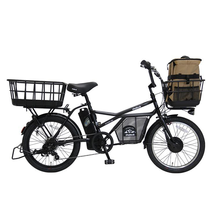 【ふるさと納税】 完成品 ペット乗せ 電動自転車 ミニベロ eカーゴバイク ペットポーター GRC-515L-PET 20インチ OGK 電動アシスト自転車 シマノ製外装7段変速 【本体：マットブラック×リュック：キャメル】