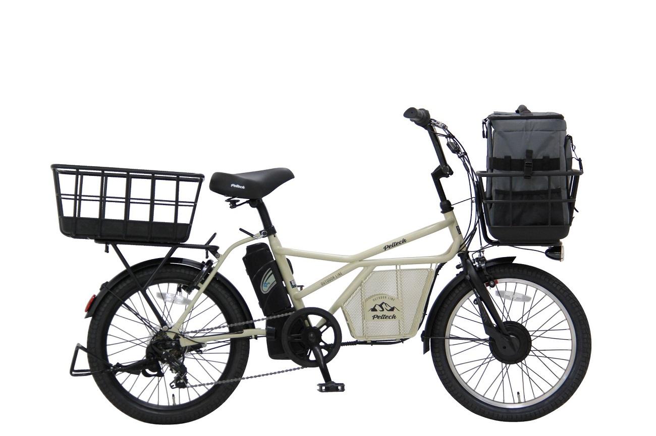 【ふるさと納税】 完成品 ペット乗せ 電動自転車 ミニベロ eカーゴバイク ペットポーター GRC-515L-PET 20インチ OGK 電動アシスト自転車 シマノ製外装7段変速【本体：マットベージュ×リュック：チャコール】