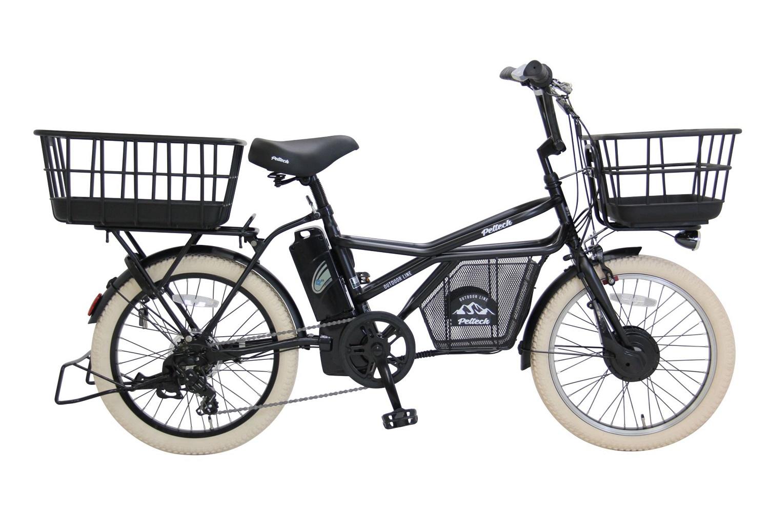 ヱビス自転車 ミニベロカーゴ電動アシスト自転車 GRC-515L-Cib シマノ製外装7段変速【マットブラック 】