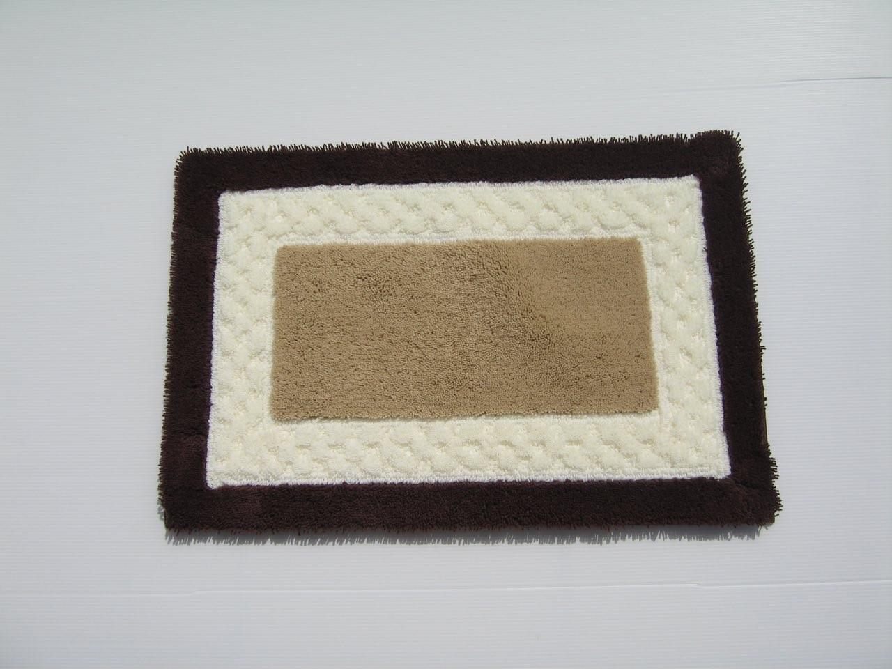 【ベージュ,ホワイト,ブラウン】ボルガバスマット小 約40cm×約60cm