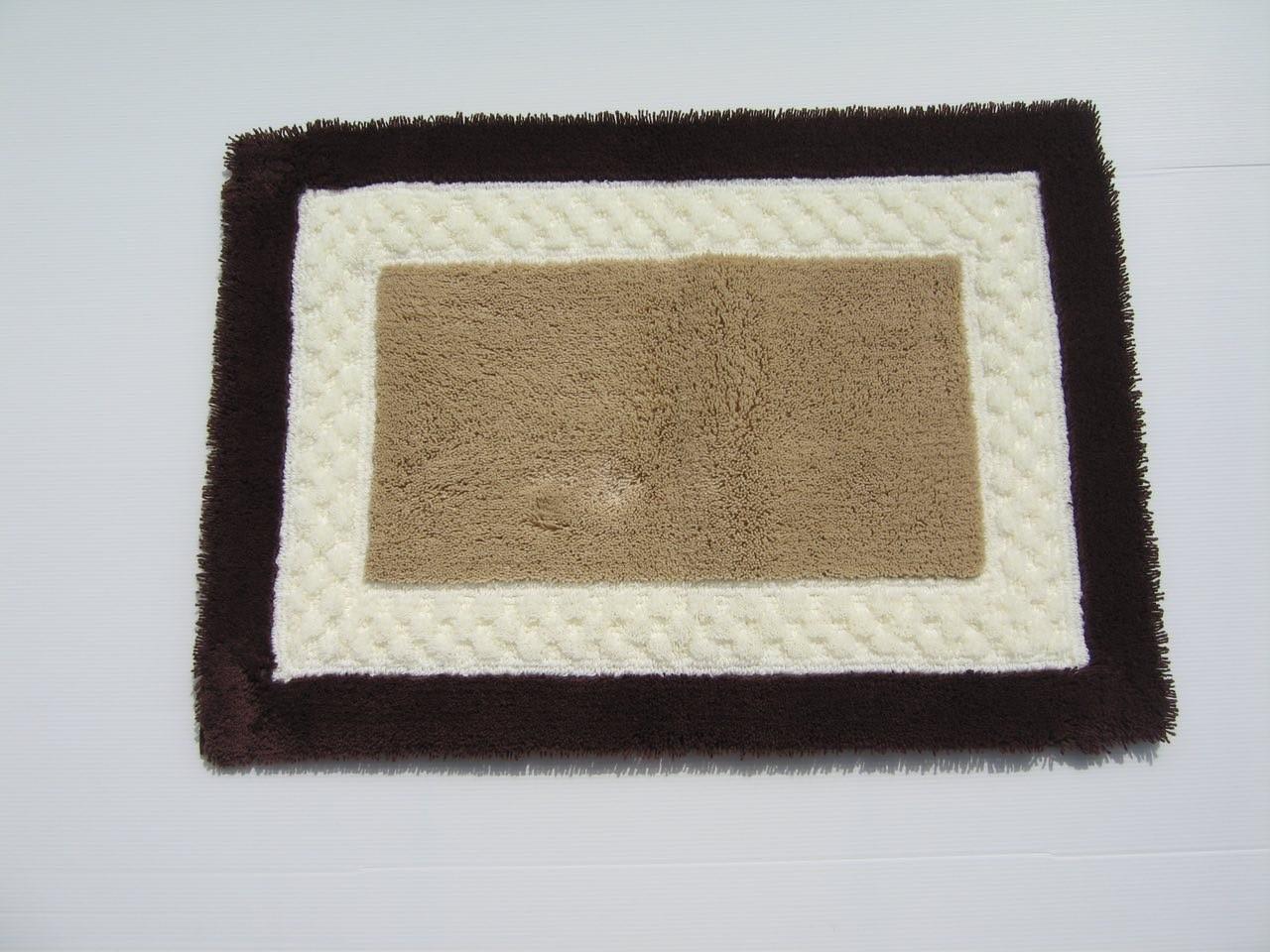 【ベージュ,ホワイト,ブラウン】ボルガバスマット大 約50cm×約70cm