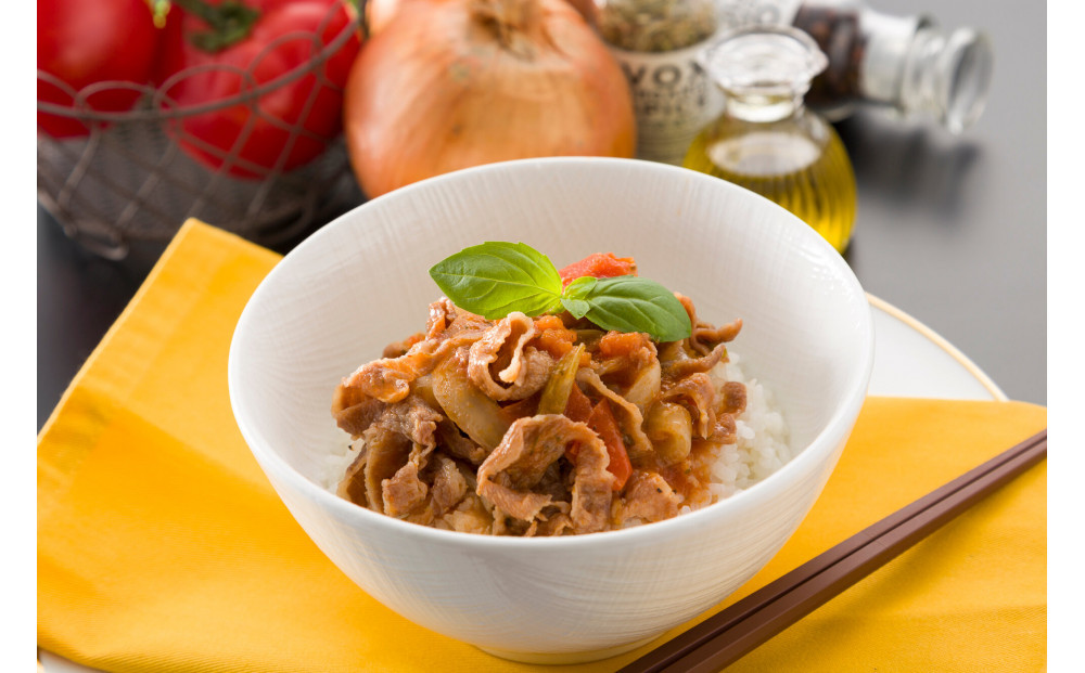 リストランテホンダ　本多哲也監修 国産牛と完熟トマトのイタリアン牛丼130g×3