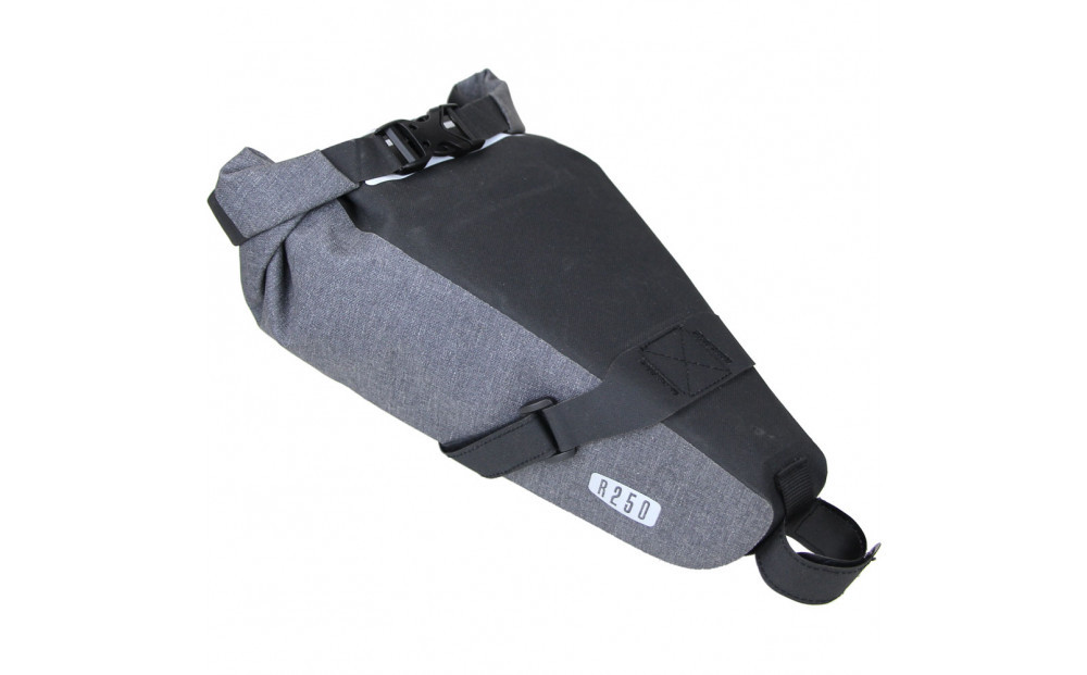 R250 防水サドルバッグ2  スモール ブラック/グレー