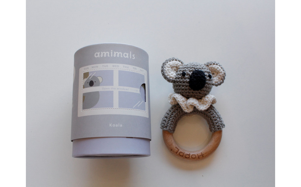 HOPPL（ホップル）手編みamimals（アミマルズ） ガラガラ Koala