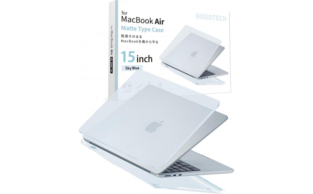 【堺市企画】Macbook カバー Air15inch スカイブルー HOGOTECH