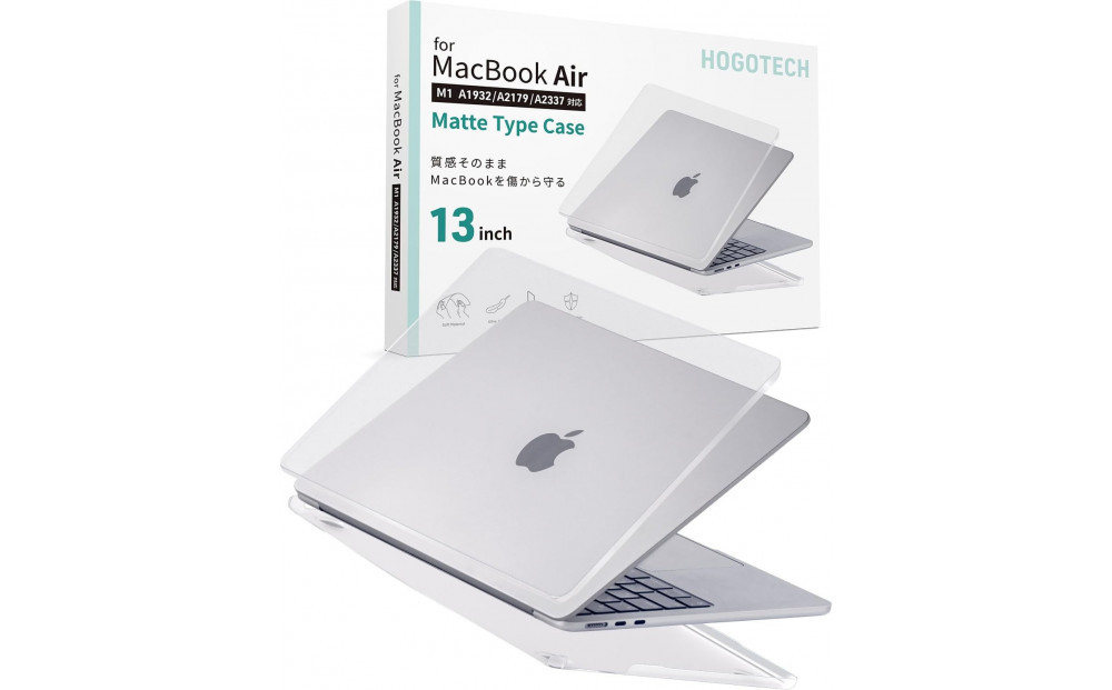 【堺市企画】Macbook カバー Air13inch M1 マットクリア HOGOTECH