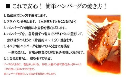 【25-15】イベリコ豚100% 手作りハンバーグ 110g×4個（冷凍）