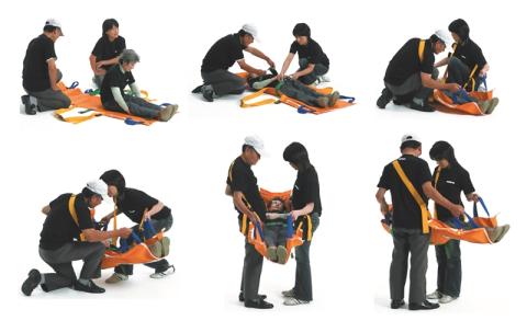 ワンタッチ式ベルト担架 救護担架 SB90A [0004]