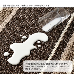 日本製 撥水・防汚 カーペット ブラウン 1枚 約240×330cm 600022202型 [1126]