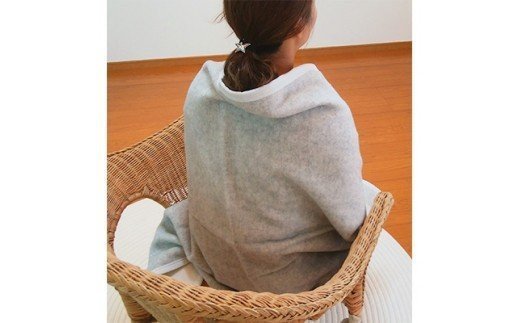 ウール/綿 毛布 ハーフサイズ グレー系 [0171]