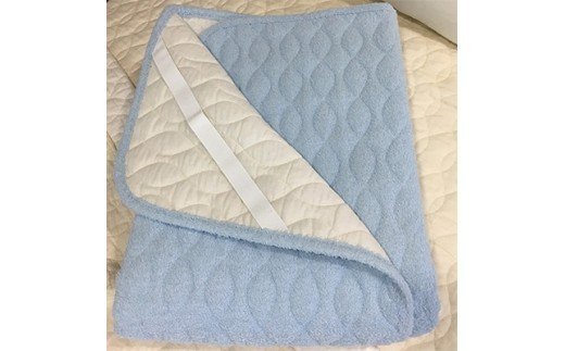 パイル綿100% スーパーパイル 敷パッド セミダブル ブルー [0250]