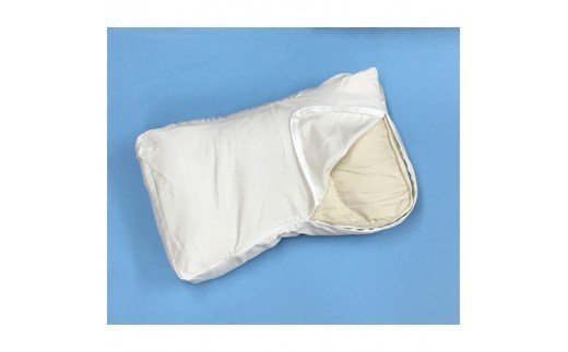 プロトレーナーが薦める 横向きに寝やすい低反発枕 専用ベージュ枕カバー付き [0259]