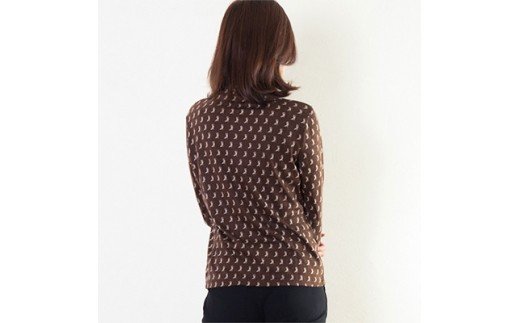 【限定100着】レディース ブーツ柄 くしゅ衿長袖 プルオーバー(Lサイズ) [0324]