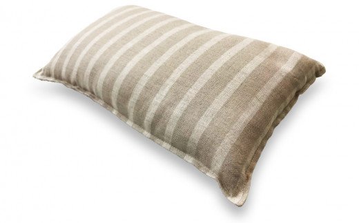 近江の麻 麻わた入りお昼寝枕 ボーダー [0350]