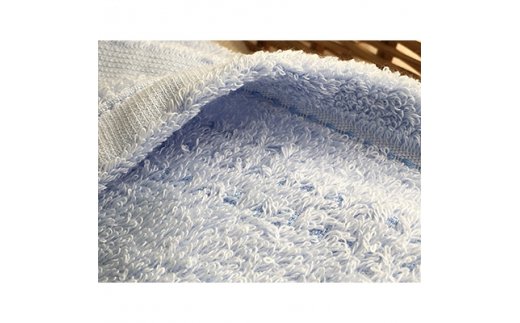 オーガニックコットン バスタオル 2枚組 ブルー 約60×120cm通常サイズ [0560]