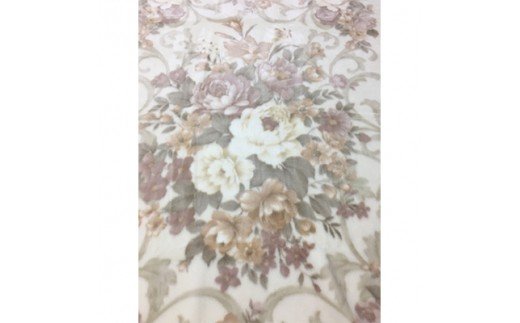 C.R.P加工毛布 マイヤー毛布 ダブルサイズ ベージュ 1枚 11808Ｗ柄 [0622]