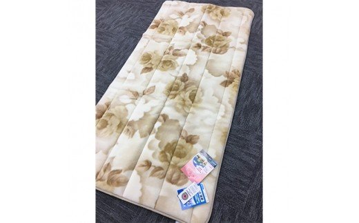 C.R.P加工 ソフトマイヤー 敷パッド ダブルサイズ ベージュ 1枚 31507W柄 [0634]