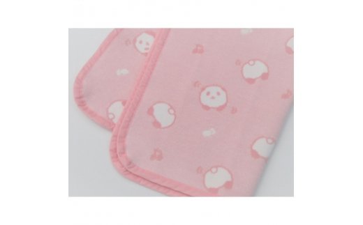ベビー綿毛布(パンダ柄)ピンク・85×115cm・毛布の町泉大津産 N-PANDA [0712]