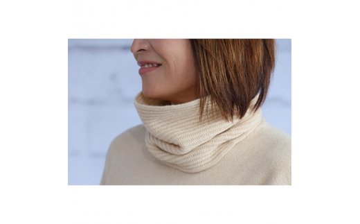 希少ベビーカシミヤ100%洗えるネックウォーマー日本製 Gタイプ ベージュ 1枚 202GBE [1161]
