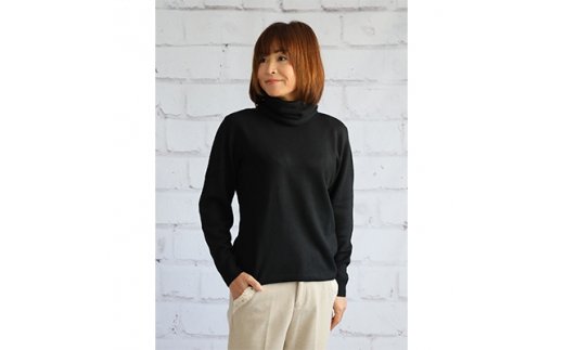 希少ベビーカシミヤ100%洗えるネックウォーマー日本製 Gタイプ ブラック 1枚 202GBK [1162]