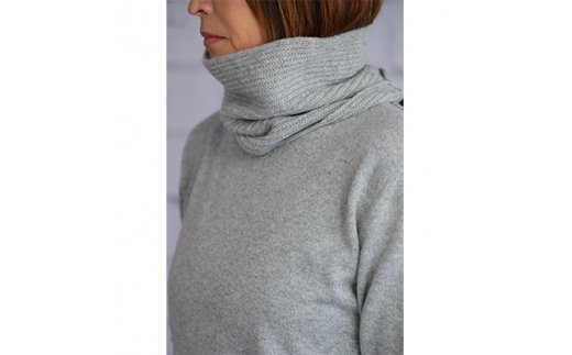 希少ベビーカシミヤ100%洗えるネックウォーマー日本製 Gタイプ グレー 1枚 202GGY [1163]