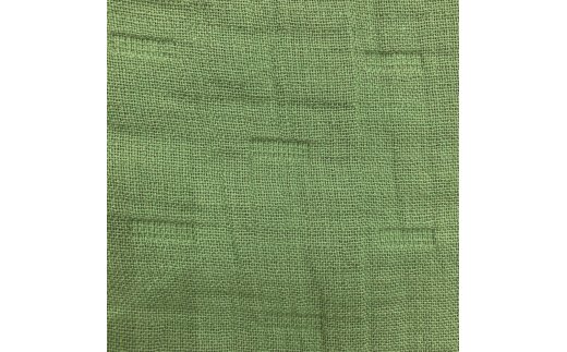 8重ガーゼ織ケット「コンパクトサイズ／グリーン」85cm×115cm KW11503 -CK｜贅沢触感 ピュアコットン＆ボリュームガーゼ ふんわりとろけるような肌触り [1854]