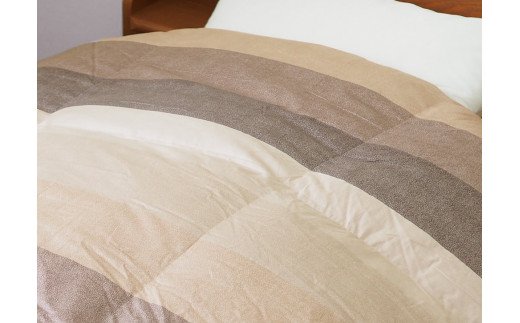 羽毛布団 [ダブル] ブラウン 本掛けふとん ホワイトダック ダウン90% 1.8kg入 R＆B BR [1909]