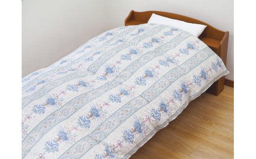 羽毛布団 [シングル] ブルー 本掛けふとん ホワイトダック ダウン93% 1.3kg入 ココ BL [1911]