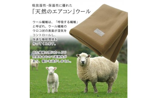 日本製 メリノウール織毛布 ダブルサイズ 180x200cm [クラッシック] MW-2W [2180]